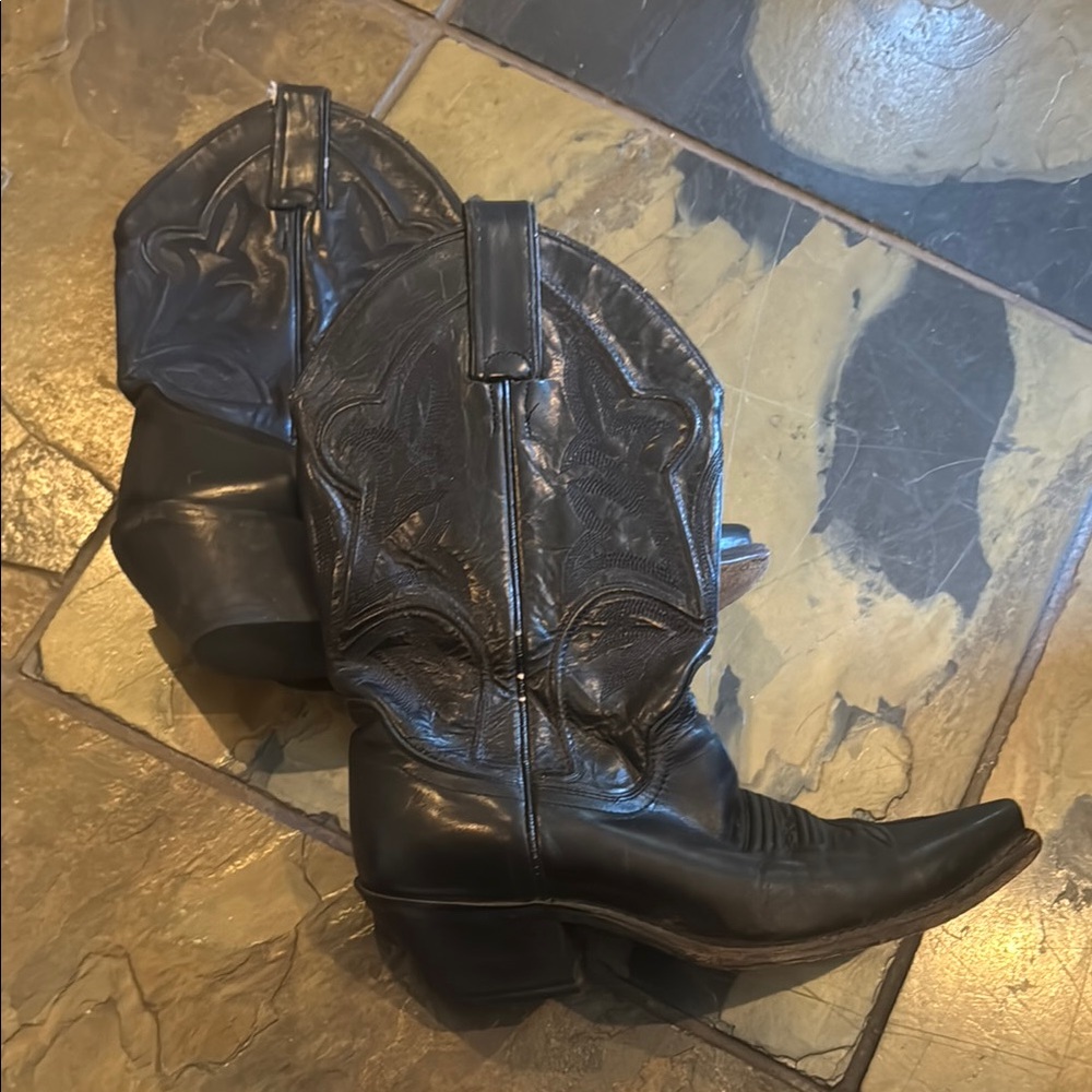 Justin black cowgirl boots
